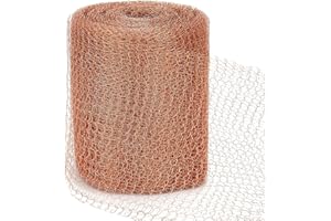 TOONGEEN Copper Mesh Slug and Snail Repellent, 5 X 20 Feet 100% Copper Wire Rodent Mesh Roll for Mouse & Rat Proof, Pest Control, Fill Fabric, DIY