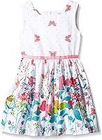Happy Girls Girl's Butterfly Print Dress With Flowers