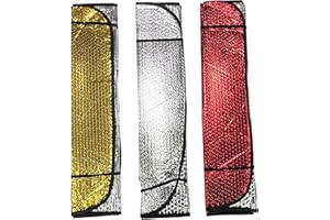 HAOCHENG Reflective Folding Foil Metallic Car Windscreen Sun Shade Universal 3 Colours UK (Foil Car Shade Silver)