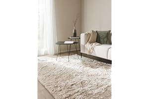 benuta Nest Whisper dywan z wysokim runem, beżowy, 120 x 170 cm, przytulny, miękki dywan do sypialni i salonu, łatwy w pielęgnacji, nadaje się do ogrzewania podłogowego