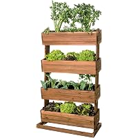 Hochbeet Aus Massivem Akazienholz – 50x50x50 Cm, Rustikales Design, Für Garten & Balkon