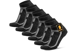 YESWEL skarpety sportowe męskie 6 par, krótkie skarpety do biegania z wyściółką, oddychające skarpety do biegania, sportowe