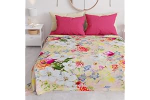 PETTI Artigiani Italiani - Copriletto Una Piazza e Mezza Primavera Estate, Coperta Leggera Una Piazza e Mezza, Lenzuola Copriletto, Spring Colorful 100% Made in Italy