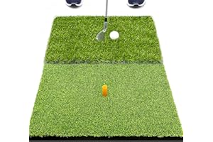 SAPLIZE Große Faltbare Golf-Schlagmatte, Enge Lie, Rough und Fairway für Driving, Chipping und Putting-Training, tragbare Golf-Übungsmatte