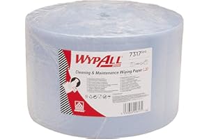 WypAll 7317 Cleaning & Maintenance Wiping Paper L20 Jumbo Roll - Extra Long, 2 ply, Blue (1 roll x 1,000 sheets)
