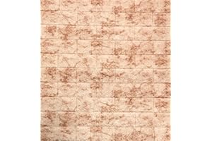 3d Stickers RHP Muraux Brique Rayon De Soleil PE Papier Peint Non-Toxique Mousse Odeur Auto-Adhésif Mural DIY Autocollant Panneau, Café marbré Lot de 10