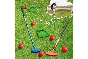 Yamato Juego de putters de golf para hombres diestros e izquierdos, mini putter de golf bidireccional para niños con bolas y taza de putting
