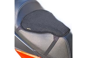 Pelucton Coprisella Scooter Moto Fresco Protezione Solare, Traspirante Rete Cuscino Sella Scooter, Universale Antiscivolo Proteggi Sella Ciclomotore.