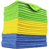 Polyte - panno in microfibra - blu, verde, giallo - 30 x 40 cm - 24 pezzi
