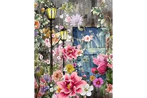 TISHIRON DIY Paint by Numbers for Adults with Brushes Flowers Adult Paint by Number Kits on Canvas Floral Oil Painting by Numbers Crafts for Home Wall Decorations 16"x20"(Frameless)