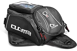 WILDKEN Borsa da serbatoio Borsa da moto impermeabile con finestrino rimovibile, borsa a tracolla con copertura magnetica resistente all'acqua e tracolla per Honda Yamaha Suzuki Kawasaki Harley