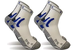 POPYS 3 pary COOLMAX Bawełniane skarpety sportowe dla mężczyzn i kobiet | Męskie skarpety rowerowe z ulepszoną wyściółką | Skarpety sportowe damskie