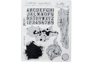 STAMPERS ANONYMOUS Tim Holtz - Stampers Anon Cling RBBR Stamp Set GRUNGATO, Grunged, taglia unica