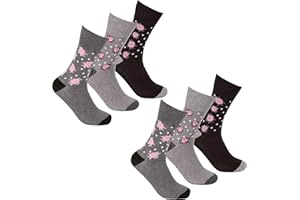 COTTONIQUE Ladies Non Elastic Loose Top Socks (6 or 12 Pair Multipack) Gentle Grip Diabetic Hosiery Size 4-8