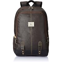 Gear Classic Anti Theft Faux Leather 16 inch 14 cms Brown Laptop Backpack (LBPCLSLTH0201)
