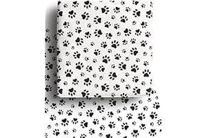 DELECO 4 x Paw Print Recyclable Wrapping Paper Sheets 70cm x 50cm - Premium Gift Wrap Designed and Made in the UK for Dog, Cat and all Animal Lovers. Pet Safe.