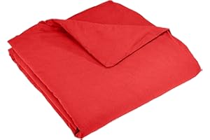 Lovely Casa hc24820001 Alicia HC 100% Baumwolle 200 x 200 cm, Baumwolle, rot, 200 x 200 cm