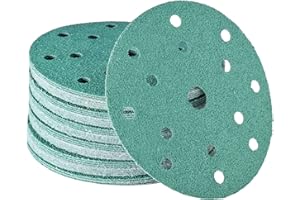 WABRASIVE Wfix 50 Disques de poncage 150 mm K40, Perforation 15 trous pour ponceuse excentrique, Grain K40 grossier Disque Abrasif Professionnel pour Ponçage du Bois, Platre, Rénovation