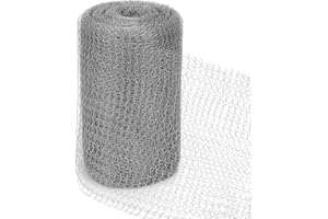 GERAWOO Stainless Steel Mesh Gap Blocker, 20 Feet Steel Wool Fill Fabric DIY Kit to Keep Mice/Animals Away from Holes (6m)