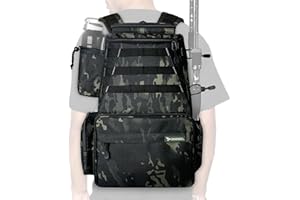 Rodeel Angeltasche, Große Angelgerät Tasche, Wasserdichter Rucksack zur Aufbewahrung und Organisation von Angelzubehör und Angelausrüstung, Rucksack zum Campen, Wandern, Reisen, mit oder oohne Boxen