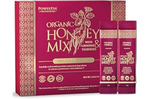 PowerPak Mélange de miel extra fort | Packs de miel avec pollen d'abeille naturel, ginseng panax et tribulus | Mélange de miel infusé avec des ingrédients de qualité supérieure pour une longue durée