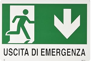 IST S.R.L.- PUBBLICENTRO ist - Carta in PVC "Uscita Emergen.1", 30 x20 cm