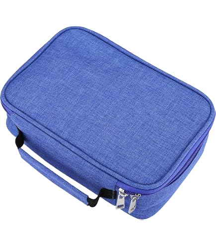 Astuccio Ovale Faber Castell Blu Con Cerniera – Portapenne In Tessuto