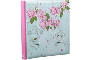 Arpan 5x7 "/ 13x18cm Vintage Rose Style cage oiseau memo slip in 200 tenir albums photo