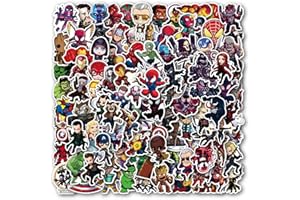SERHUQUE 100 Stück Marvel Avengers Aufkleber für Kinder,Wasserdichte Vinyl Comic Superhelden Aufkleber für Laptop Wasserflaschen Fahrrad Schutzhelm Gepäck Skateboard Gitarre Dekoration