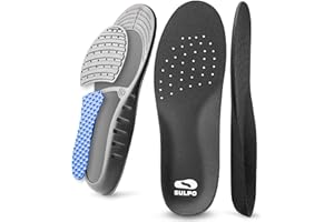 SULPO Wkładki do butów roboczych – wkładki z pianki memory – otwory wentylacyjne wspierają cyrkulację powietrza, zapobiegają poceniu się stóp – dla mężczyzn i kobiet – 1 para wkładek, rozmiar 37-46