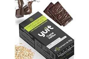 YUÏT BARS | Barre Protéinée Substituts de Repas | 8,4g Protéines | 25 Vitamines et Minéraux | Sans Sucre Ajouté | 100% Végétal et Sans Gluten | Riche en Fibres (12x50 g) | (Bombon king)