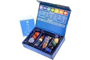 KACHVI Siete Chakra Piedras Naturales caídas Kit de curación de Cristal de 10 Piezas Meditación Regalos de Cristal Espiritual para Mujeres Reiki Chakra Orgon Colgante 7 Chakra Varita
