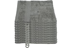 ‎JULIE JULSEN Julie Julsen 10er Pack Waschlappen 23 Farben erhältlich weich und saugstark 500gsm Öko Tex 15 x 21 cm Silbergrau