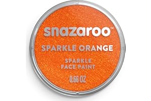 Snazaroo - Peinture Pour Visage et les Corps, Maquillage Pour Visage et Déguisement, Pour Enfants et Adults,Fard 18 ML, Couleur Orange Nacre