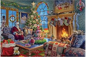 Lavievert 1000 Piece Jigsaw Puzzle Game for Adults and Kids (Santa Claus)