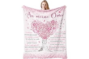 ‎JINMAPLE Oma Geschenk Geburtstag, Geschenk für Oma Von Enkel, Beste Omi Decke 150x130CM, Beste Omi der Welt, Großmutter Geburtstagsgeschenk, Geschenkidee zum Muttertag, Weihnachten, Nanny Grandma Decke