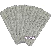 MEXERRIS 6 Microfibre Mop Pads Refills, 39 x 13 cm | Mop Pads Reusable and Machine Washable Pads for Spray Mops, Soft and Dur