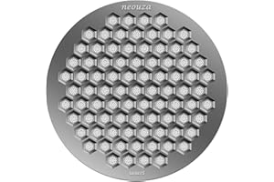 NEOUZA V4 - Pantalla de disco espresso de 0,8 mm de grosor, malla de panal de abeja de doble capa de acero inoxidable para cesta de portafiltro de café (1 unidad, plata, 51 mm)