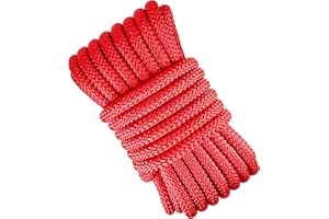 GOPEU 12MM Cuerda de poliéster Alta tenacidad. 10M. Rojo