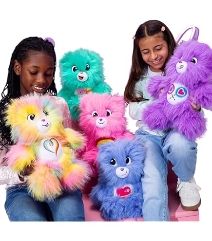 Simba Care Bears Flower Power Lucky Bear 35cm Plush Toy - Soft Cuddly Collectible For Kids & Adults