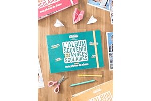 NOS PETITES AVENTURES Album photos de classe et souvenirs d'école (édition PREMIUM - 86 pages) - Maternelle, élémentaire, collège et lycée (Vert Turquoise)