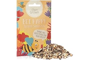 Bee Friendly Wildflower Seeds Mix: Bee Happy 10g Colourful Bee Meadow Plant Seeds for 10sqm – Bee Flower Garden Seeds, Flowers for Garden – Seeds for Gardening Flowers – Wild Flower Seeds by OwnGrown
