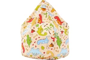 BeanLazy ® 100% Cotton Large Dinosaur Bean Bag with Filling