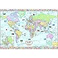 World Map - TAMIL ( 100 X 70 cm ) | Laminated