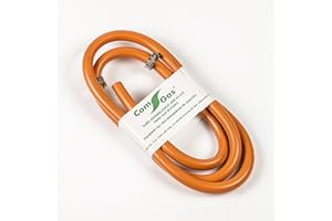 REPORSHOP Com Gas 000121 - Kit Manguera butano 1,5 Metros, con Abrazaderas