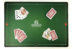 LA DUCALE Grimaud – Tapis de cartes néoprène 40 x 60 cm – Tapis de jeu Belote / Poker / Tarot / Coinche – Antidérapant – Glisse des cartes parfaite, Vert