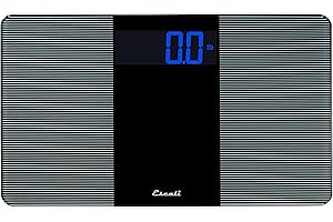 Escali Bath EW180 Extra Wide Digital Bathroom Scale for Body Weight with Wide Platform for Natural Stance and Stability, High Capacity of 400 lb, Batteries Included,Black