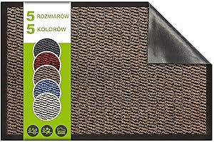 SQUATCH® | Wewnętrzna mata wejściowa | Trwała i antypoślizgowa wycieraczka | Absorbuje wodę i zbiera brud | Łatwa do czyszczenia (Brązowy, 40x60cm)
