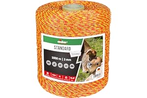 EIDER LANDGERÄTE GMBH Weidezaunlitze Jumbo - Größe Auswählbar von 1000m - 5000m - Markenqualität von Eider Landgeräte zum Bestpreis - Made in Germany (1000 Meter)