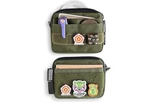 TACTICAL_GEEK Storage A3 EDC Mini Bolsillo, Pequeño Organizador De Herramientas, Bolsillo Molle para Hombres Uso Diario, Monedero De Nailon, Bolsa Compacta Multiuso, Verde